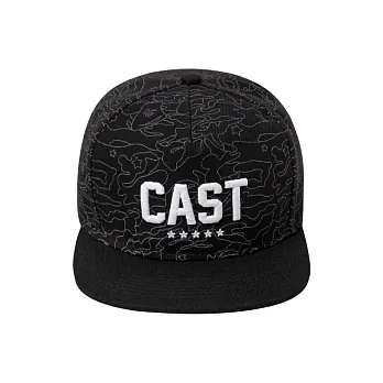 【CACO】線條迷彩LOGO棒球帽黑
