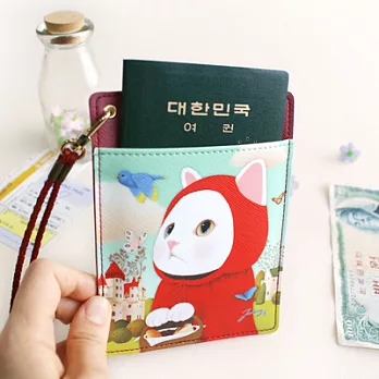 JETOY,Choo choo 甜蜜貓多用途頸繩吊牌_Red hood