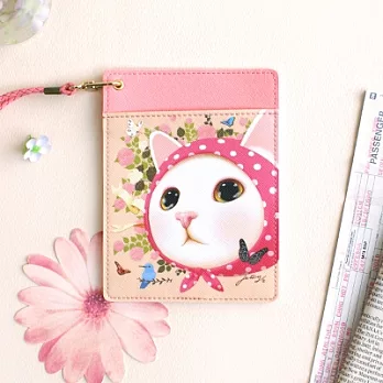 JETOY,Choo choo 甜蜜貓多用途頸繩吊牌_Pink hood