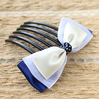 紫色小清新蝴蝶結髮插‧Alice遇見愛麗絲