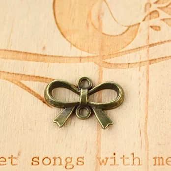 蝴蝶結古銅色配件‧輕靈之森手工療癒系
