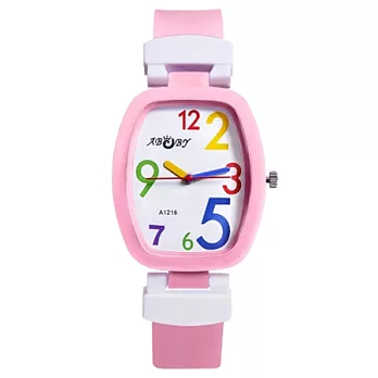 Watch-123 甲子學園-少女繽紛多彩魔法腕錶 (粉紅色)