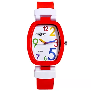 Watch-123 甲子學園-少女繽紛多彩魔法腕錶 (紅色)