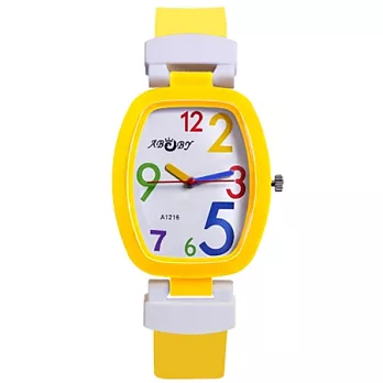 Watch-123 甲子學園-少女繽紛多彩魔法腕錶 (黃色)