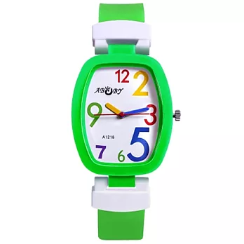 Watch-123 甲子學園-少女繽紛多彩魔法腕錶 (綠色)