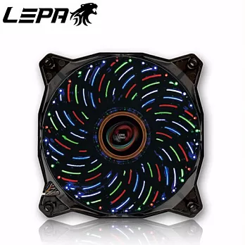 LEPA CASINO4C 螺旋四色燈六段變化12公分風扇-PWM