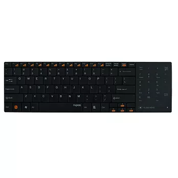 雷柏 E9080 無線多媒體觸控鍵盤 (黑)黑