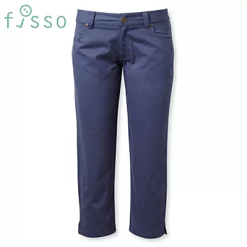 【fisso】合身七分褲 -XS深藍色