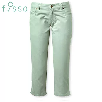【fisso】合身七分褲 -XS灰綠色