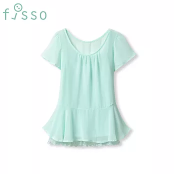 【fisso】兩件式波浪罩衫 -M薄荷綠