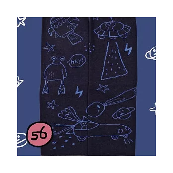【 PuloG 】布蘿插畫家襪系列-五十六號-太空夢-L