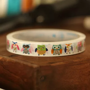 Prime Nakamura_色彩拼接而成的貓頭鷹膠帶