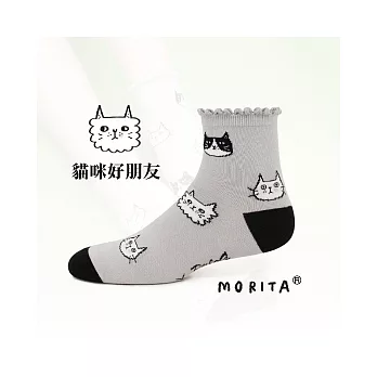 【 PuloG 】布蘿插畫家襪系列-陳森田-貓咪好朋友-S