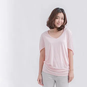 Ellen 幾何V領上衣FREE粉紅
