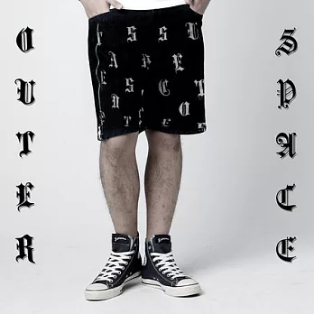 OUTERSPACE 歌德字滿版拉鍊短褲 (男款)32M