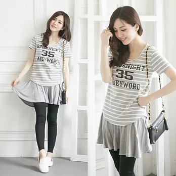 ROSE。優選波浪傘褲裙 淺灰系