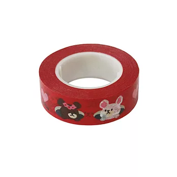 小熊學校紙膠帶15mm(熱情愛心)