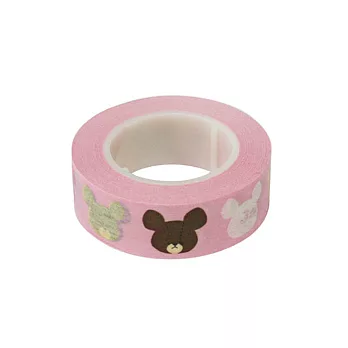 小熊學校紙膠帶15mm(粉紅傑琪)