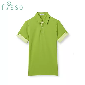 【fisso】短袖反摺POLO衫 -M蘋果綠