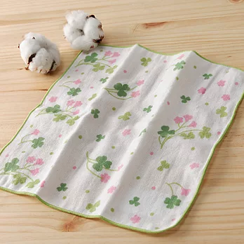 【taoru】和心傳｜幸運草 - 日本毛巾 25x25 cm（手巾、紗布巾）