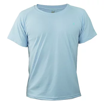 【遊遍天下】中性款100% MIT 圓領吸濕排汗機能衫(S038)XL淺藍