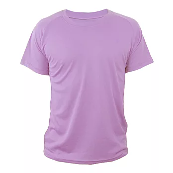 【遊遍天下】中性款100% MIT 圓領吸濕排汗機能衫(S038)XL淺紫