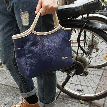 【i Brand 天然皮革】認真女孩的小巧包 - 深海藍