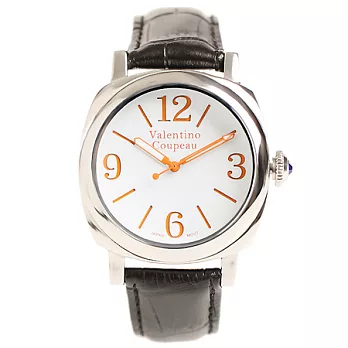 Valentino coupeau 東方之星-百年經典復刻腕錶 (黑色帶x白)