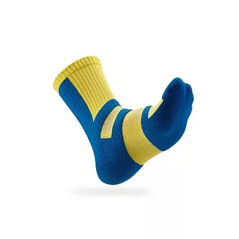 titan太肯 高衝擊運動襪 (男女適用、十歲以上年齡層皆適用)M 黃/藍色