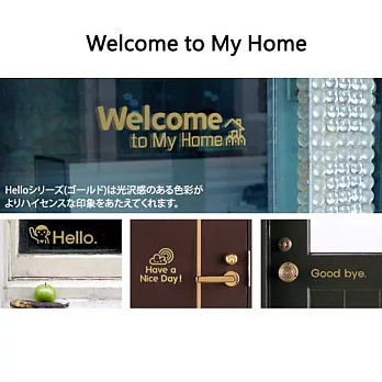 【Life Sticker】您好!組合壁貼/玻璃貼(黑色/白色)銀色