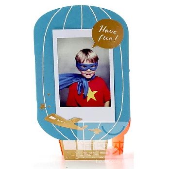 FUJIFILM instax mini 拍立得底片專用 造型立體相片卡/熱氣球款