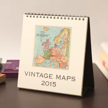 Cavallini_2015復古桌曆_VINTAGE MAPS(復古地圖)