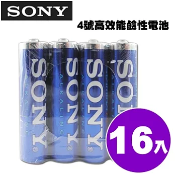 SONY 4號高效能鹼性電池-16入裝