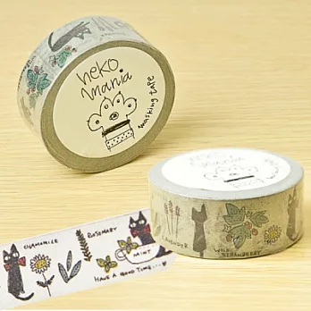 Noafamily,諾亞蝴蝶結貓與花不殘膠膠帶_HC