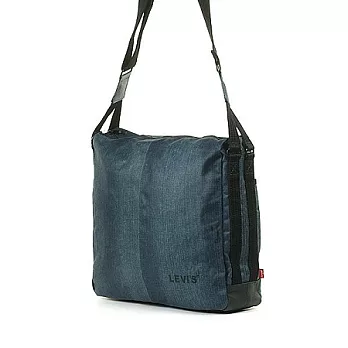 LEVI’S 防水單寧刷色大型直式側背包 VBB0565NBL藍色