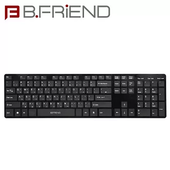 B.FRiEND 有線鍵盤(KB-1430) 巧克力 剪刀腳結構黑色