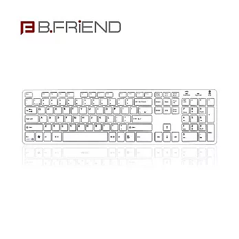 B.FRiEND 有線鍵盤(KB-1430) 巧克力 剪刀腳結構白色