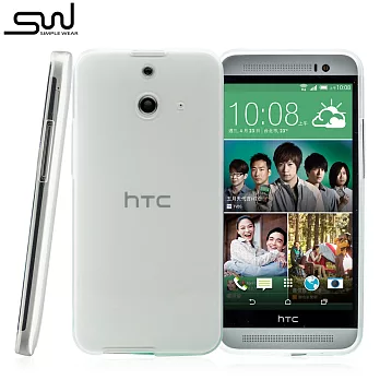 SIMPLE WEAR HTC One (E8) 專用 TPU 保護套 - 透白