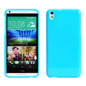 【BIEN】HTC Desire 816 亮麗全彩軟質保護殼 (粉藍)
