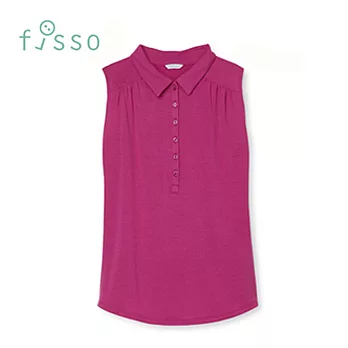 【fisso】無袖襯衫S桃紅色