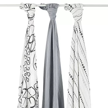 美國Aden + Anais Bamboo竹纖維毯子包巾(三條包裝)moonlight