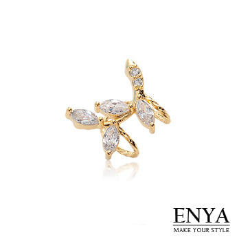 Enya★枝葉耳扣金