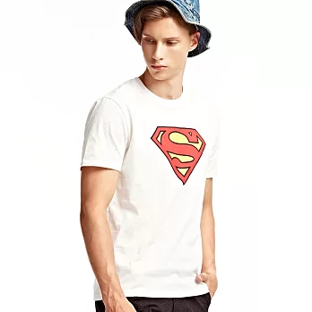 【CACO】華納蝙蝠俠-超人-DCS超人傳奇LOGO短T-男S白