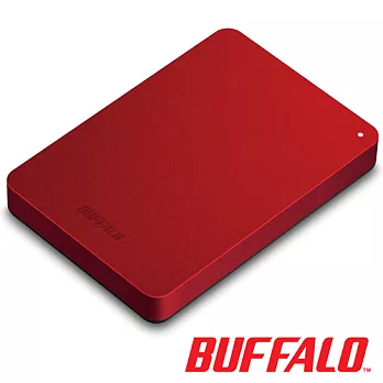 BUFFALO PNF系列2.5吋 1T防震加密行動硬碟-紅