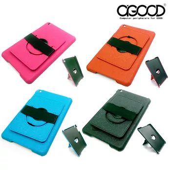 【A-GOOD】Apple iPad mini 手持式荔枝紋可立式保護殼 隨機出貨