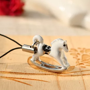 《Dear Deer》白馬琺瑯彩繪手機吊飾