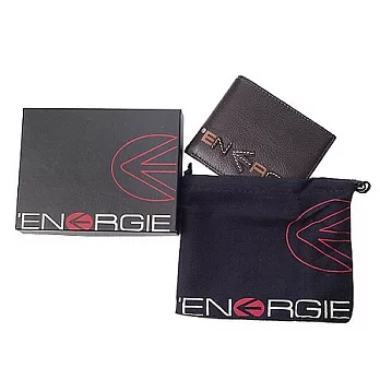 ENERGIE 兩折多層卡片短夾 NEL0285ABN棕色