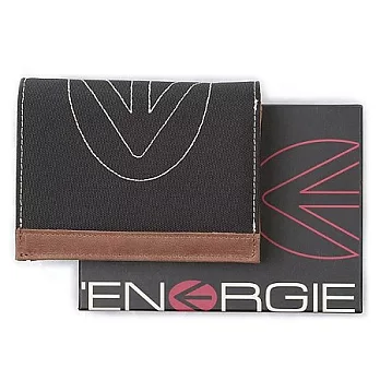 ENERGIE 照片兩折中型短夾 NEL0201CBK黑色