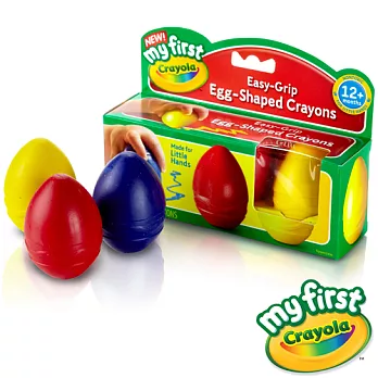 美國crayola 幼兒可水洗3色蛋形蠟筆