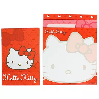 《Sanrio》HELLO KITTY典雅緹花系列信紙組(紅)